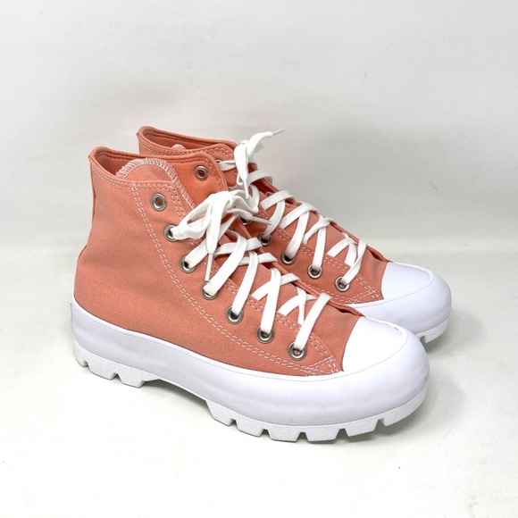 Converse Chuck Taylor All Star Lugged High Top Women Pink Quartz Canvas 571726C - Picture 3 of 10